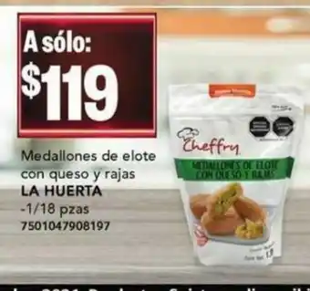 City Club Medallones de elote con queso y rajas LA HUERTA 1/18pzas oferta