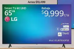 Walmart Lg smart tv 4k uhd 65" oferta