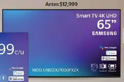 Walmart Samsung smart tv 4k uhd 65" oferta