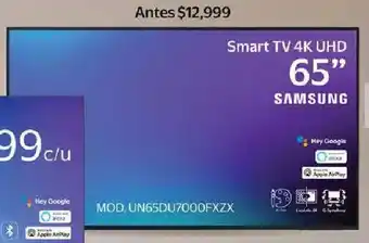 Walmart Samsung smart tv 4k uhd 65" oferta