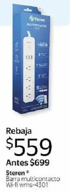 Walmart Steren barra multicontacto wi-fi wms-4301 oferta