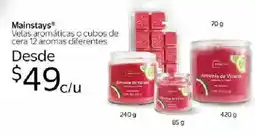 Walmart Mainstays velas aromáticas o cubos de cera 12 aromas diferentes oferta