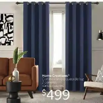 Walmart Home creations cortina con bloqueo de luz oferta