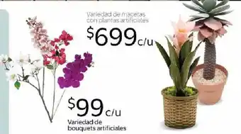 Walmart Variedad de macetas con plantas artificiales oferta