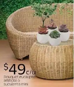 Walmart Bouquet eucalipto artificial o suculenta mini oferta