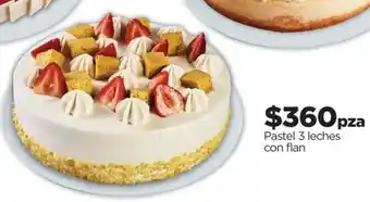 Chedraui Pastel 3 leches con flan oferta