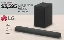 Chedraui Lg barra de sonido oferta