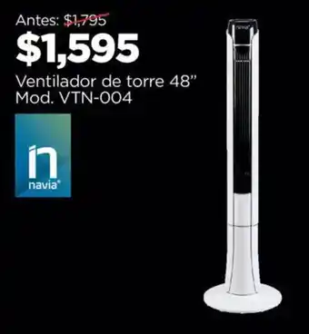 Chedraui Ventilador de torre 48" oferta