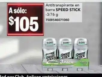 Antitranspirante en barra SPEED STICK