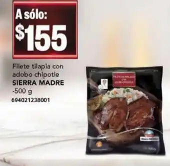 City Club Filete Tilapia con adobo chipotle SIERRA MADRE 500g oferta