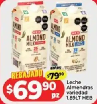 HEB Leche Almendras oferta