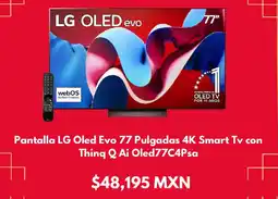 Sears Pantalla LG OLED Evo 77 Pulgadas 4K Smart TV oferta