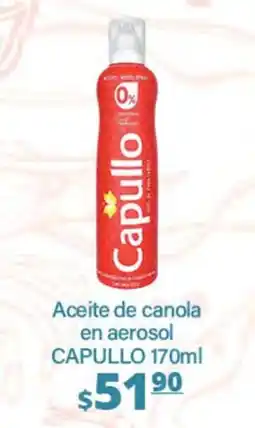 La Comer CAPULLO Aceite de canola en aerosol oferta