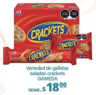 La Comer Variedad de galletas saladas crackets GAMESA oferta