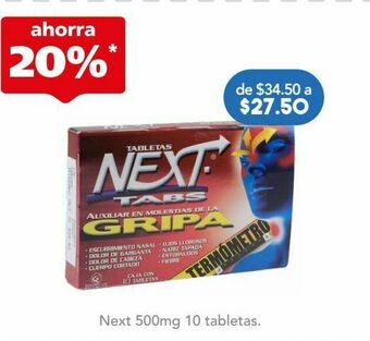Next 500mg 10 tabletas