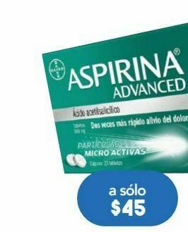 Farmacia San Pablo Aspirina advanced 500mg 20 tabletas oferta