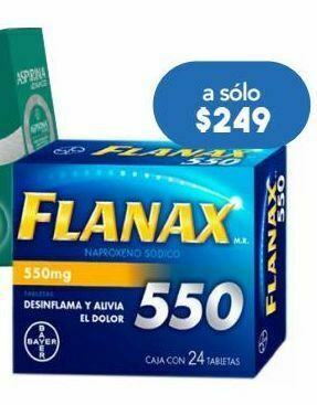 Farmacia San Pablo Flanax 550mg 24 tabletas. oferta