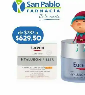 Farmacia San Pablo Eucerin hyaluron-filler día fps30 50g. oferta