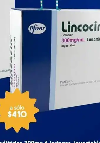 Farmacia San Pablo Lincocin pediátrico 300mg 6 jeringas oferta