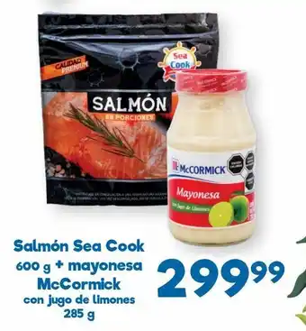 S-Mart Sea Cook Salmón + McCormick mayonesa oferta