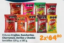 Soriana Híper Doritos - frituras crujitos, rancheritos, churrumais, y cheetos oferta