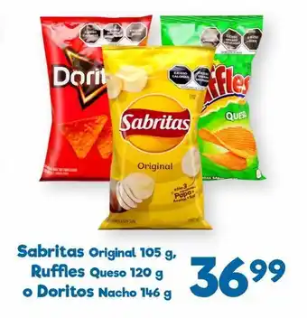 S-Mart Sabritas Original, Ruffles Queso, Doritos Nacho oferta