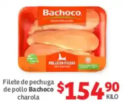 Soriana Híper Filete de pechuga de pollo Bachoco charola oferta