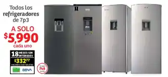 Soriana Híper Todos los refrigeradores de 7p3 oferta