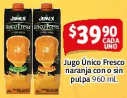 Soriana Mercado Jugo único fresco naranja con o sin pulpa oferta