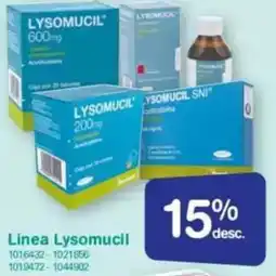 Farmacias Benavides Linea lysomucil oferta