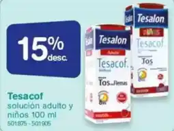 Farmacias Benavides Tesacof solución adulto y niños oferta