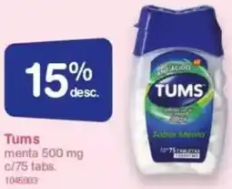 Farmacias Benavides Tums menta oferta