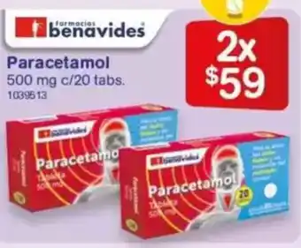 Farmacias Benavides Paracetamol oferta