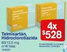 Farmacias Benavides Telmisartán hidroclorotiazida oferta