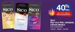 Farmacias Benavides Sico piel con piel, invisible, climax mutuo oferta