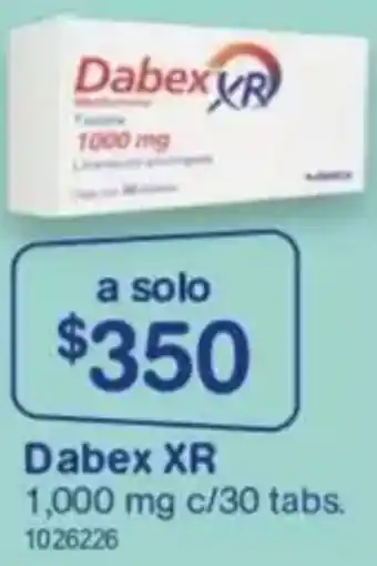 Farmacias Benavides Dabex XR oferta