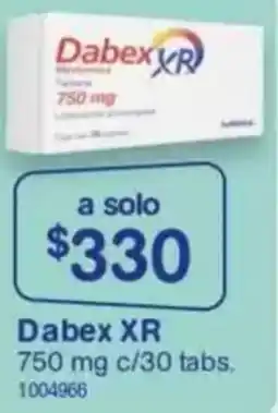 Farmacias Benavides Dabex XR oferta