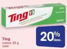 Farmacias Benavides Ting crema oferta