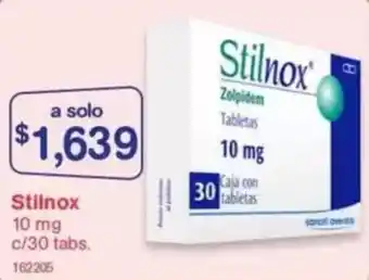 Farmacias Benavides Stilnox zolpidem tabletas oferta