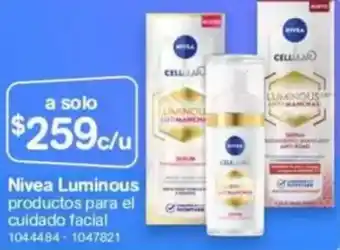 Farmacias Benavides Nivea luminous oferta