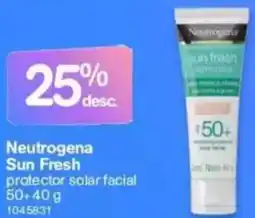 Farmacias Benavides Neutrogena sun fresh oferta