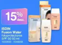 Farmacias Benavides ISDIN fusion water fotoprotectores SPF 50 oferta