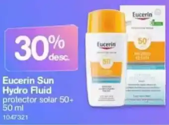 Farmacias Benavides Eucerin sun hydro fluid protector solar 50+ oferta