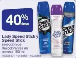 Farmacias Benavides Lady speed stick y speed stick oferta