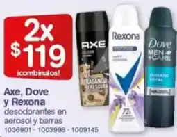 Farmacias Benavides Axe, dove y rexona oferta