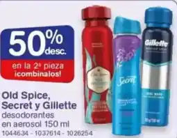 Farmacias Benavides Old spice, secret y gillette oferta