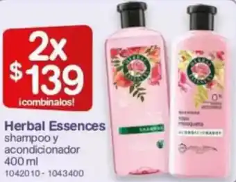 Farmacias Benavides Herbal essences shampoo y acondicionador oferta