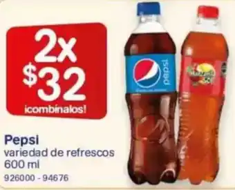 Farmacias Benavides Pepsi variedad de refrescos oferta