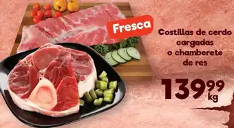 S-Mart Costillas de cerdo cargadas o chamberete de res oferta