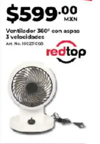 Office Depot Ventilador 360° con aspas oferta